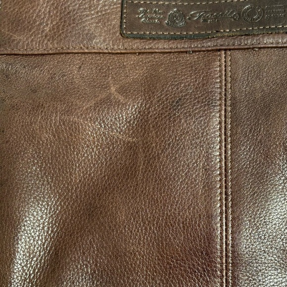 🔑 VINTAGE fossil brown leather crossbody bag - Picture 10 of 16